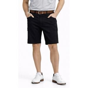 adidas Men's Athletic Golf Cargo Shorts Black Size 34 Breathable Polyester